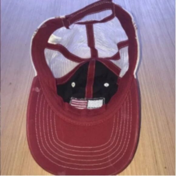 USA American Flag Red Baseball Trucker Hat - Picture 6 of 7